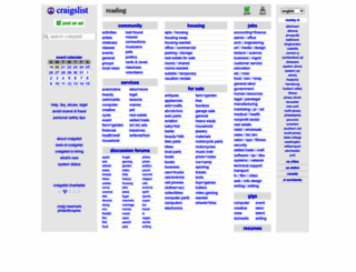 reading.craigslist.org screenshot