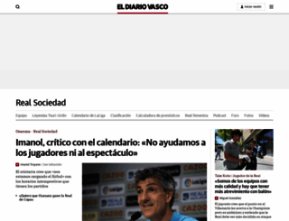 real-sociedad.diariovasco.com screenshot