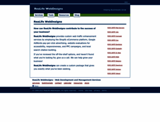 realifewebdesigns.com screenshot