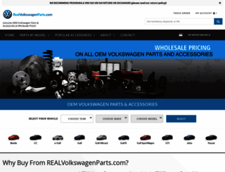realvolkswagenparts.com screenshot