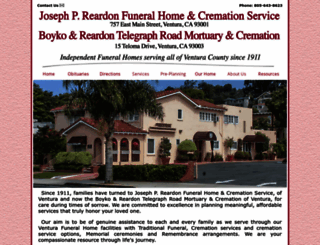reardonfuneral.com screenshot
