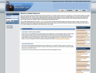 rebatetracker.com screenshot