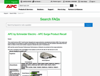 recall.apc.com screenshot