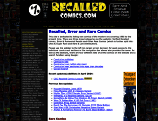 recalledcomics.com screenshot