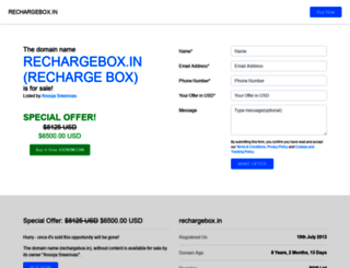 rechargebox.in screenshot