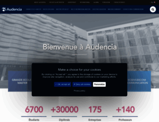 recherche.audencia.com screenshot