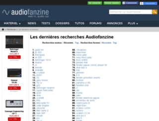 recherche.audiofanzine.com screenshot