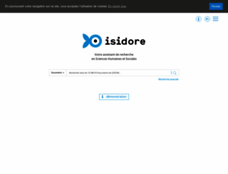 rechercheisidore.org screenshot