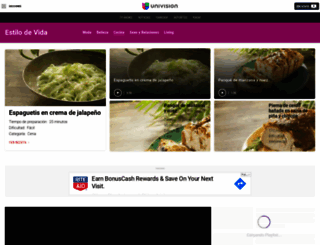 recipe.univision.com screenshot