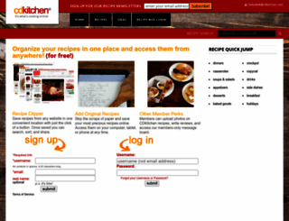 recipebox.cdkitchen.com screenshot