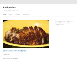 recipesfox.com screenshot