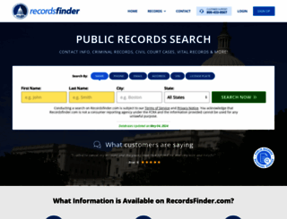 recordsfinder.com screenshot