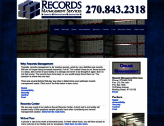 recordsmanagementservices.com screenshot