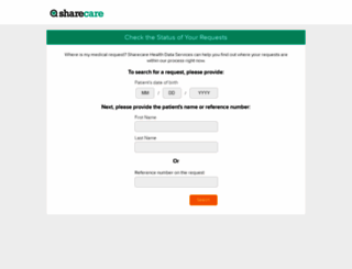 recordstatus.sharecare.com screenshot