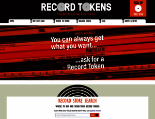 recordtokens.co.uk screenshot