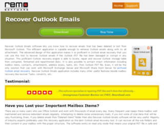 recoveroutlook-emails.com screenshot