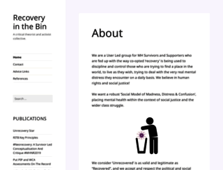 recoveryinthebin.org screenshot