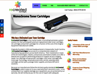 recreatedcartridges.com screenshot