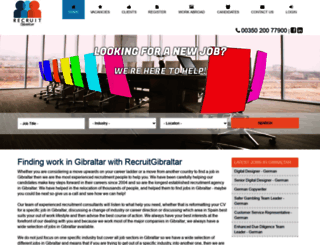 recruitgibraltar.com screenshot
