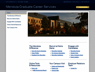 recruitmendoza.nd.edu screenshot