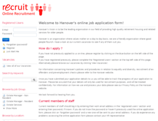 recruitment.hanover.org.uk screenshot