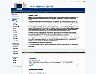 recruitment.jrc.ec.europa.eu screenshot