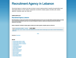 recruitmentagencylebanon.blogspot.com screenshot