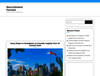 recruitmentformat.com screenshot