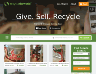 recycletheworld.org screenshot