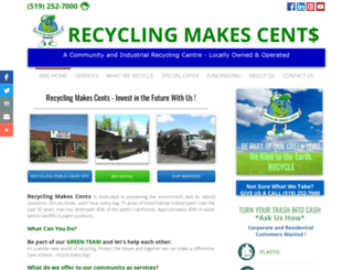 recyclingmakescents.ca screenshot