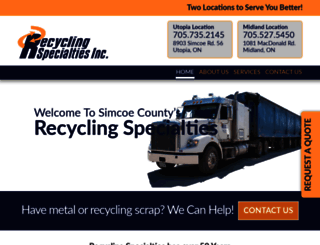 recyclingspecialties.com screenshot