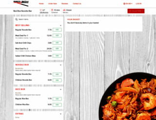 redboxrestaurant.com screenshot