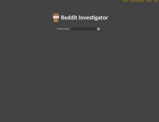 redditinvestigator.com screenshot