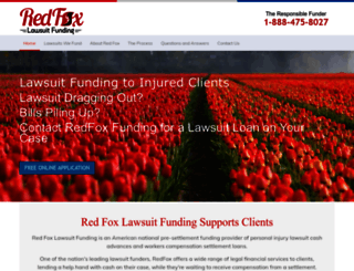 redfoxlawsuitfunding.com screenshot
