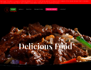 redgingerbistro.com screenshot