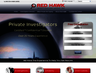 redhawkinvestigations.com screenshot