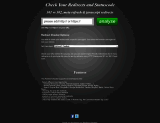 redirect-checker.org screenshot