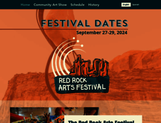 redrockartsfestival.com screenshot