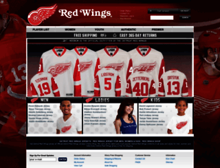 redwingsfanstoreonline.com screenshot