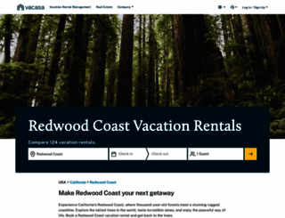 redwoodcoastvacationrentals.com screenshot