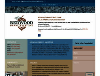 redwoodgraniteandstone.com screenshot
