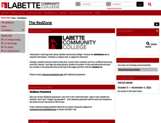 redzone.labette.edu screenshot