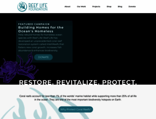 reeflifefoundation.org screenshot