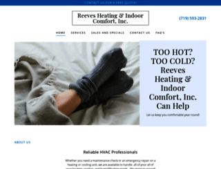 reeves-heating.com screenshot