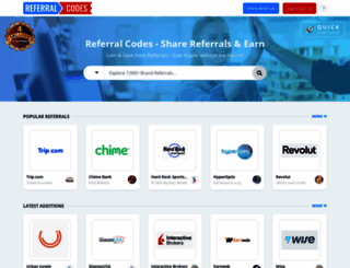 referralcodes.com screenshot