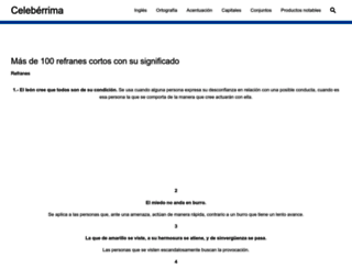 refranes.celeberrima.com screenshot