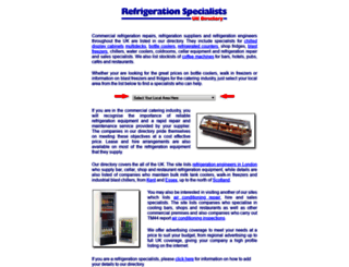 refrigerationdirectory.net screenshot