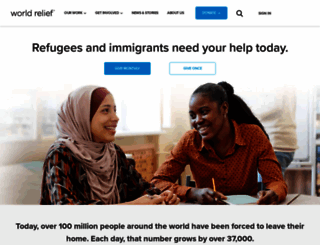 refugeecrisis.worldrelief.org screenshot