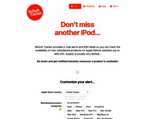 refurb-tracker.com screenshot