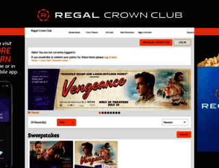 regalcrownclub.regmovies.com screenshot